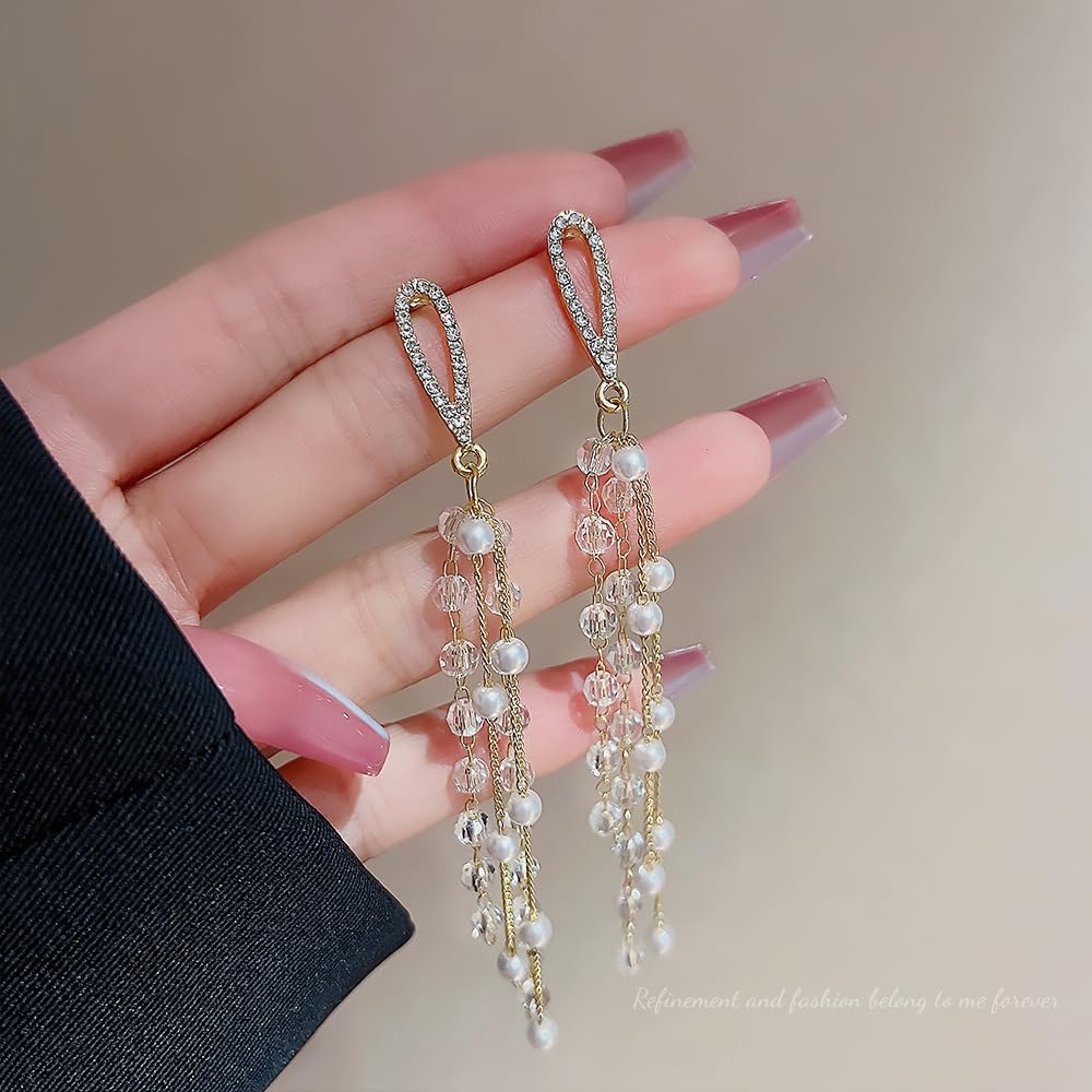 Tasseled Long Earrings