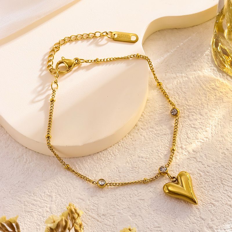 Heart Drop Stone Bracelet