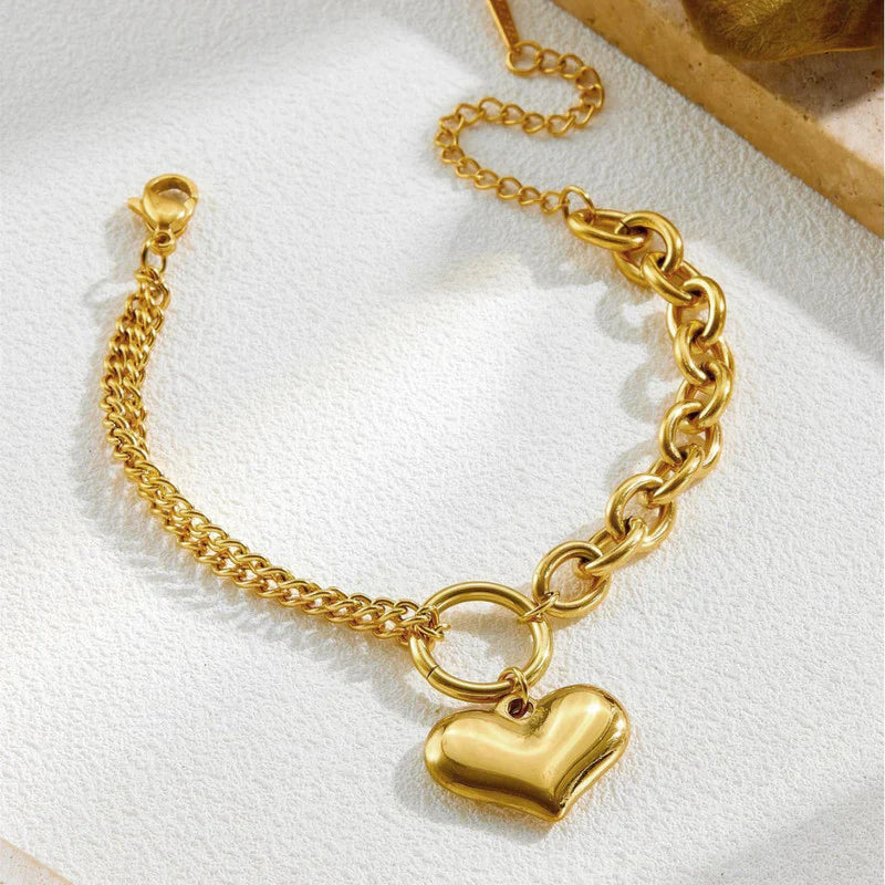Love Heart Chain Bracelet