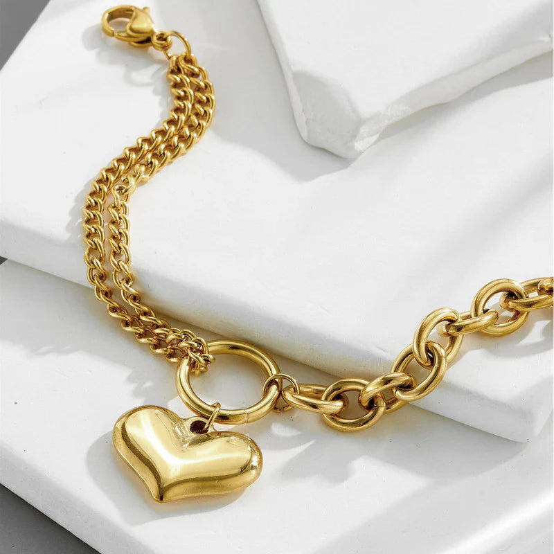 Love Heart Chain Bracelet