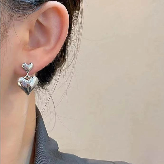 Heart & Heart Acrylic Earrings