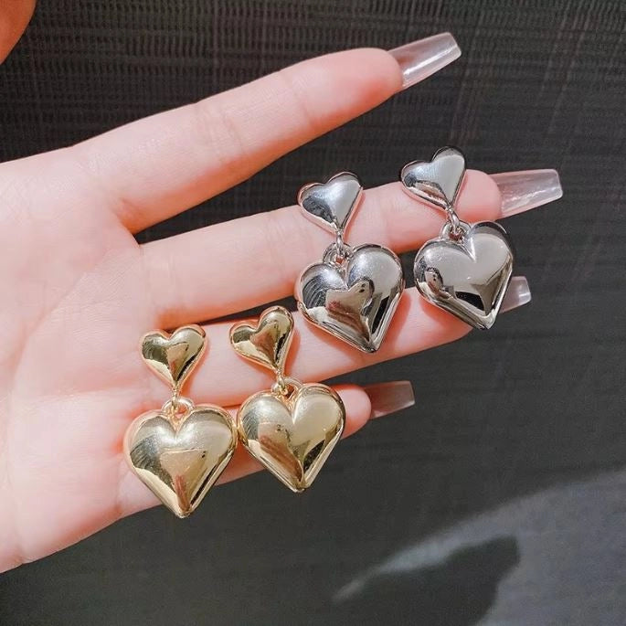 Heart & Heart Acrylic Earrings