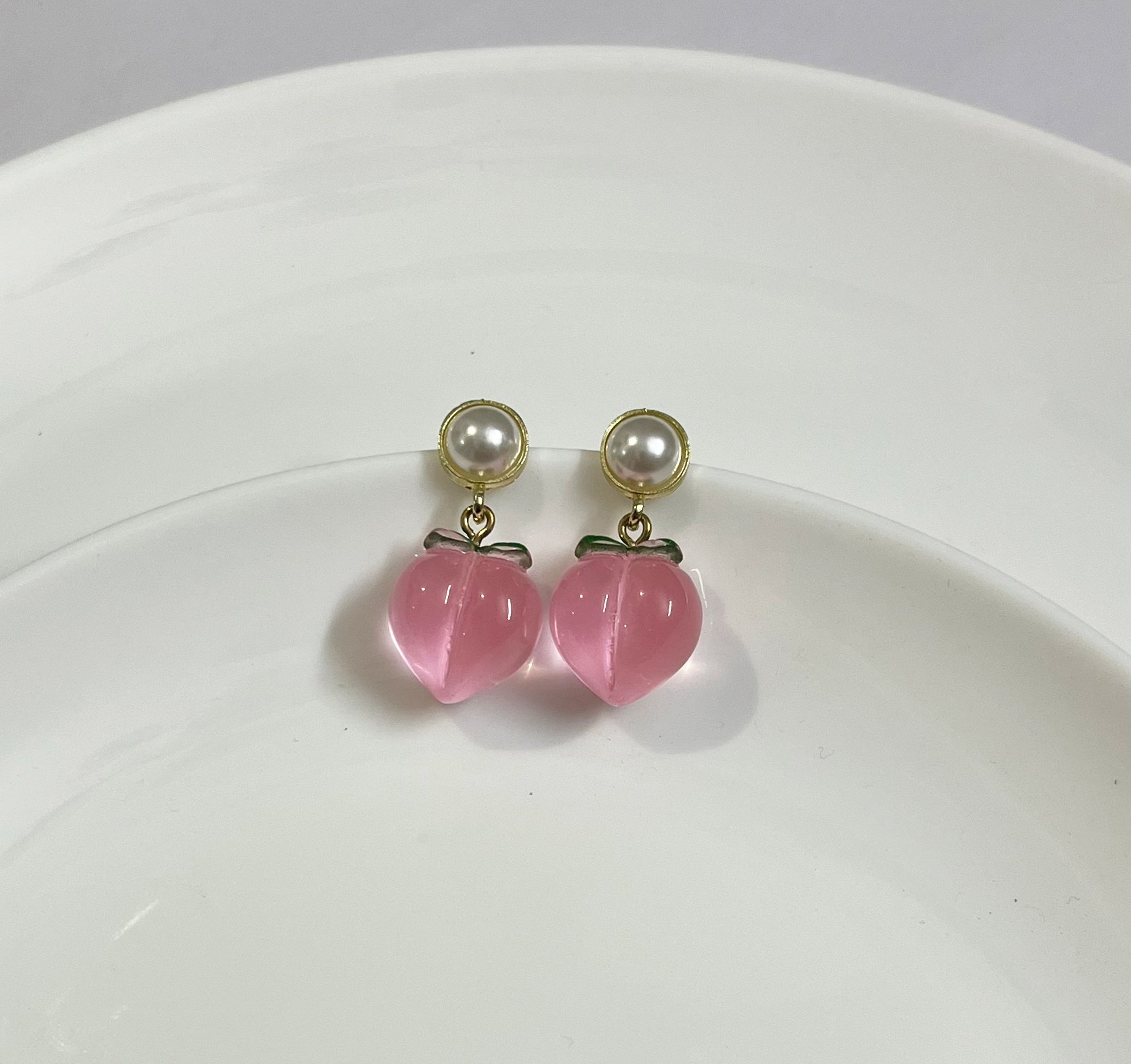 Quirky Peach Earrings
