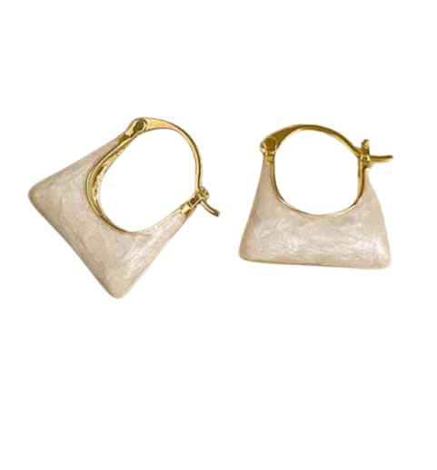 Enameled Bag Shape Earrings
