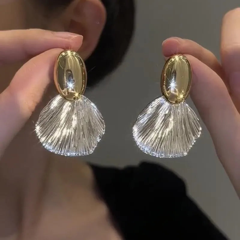Metal Shell Earrings