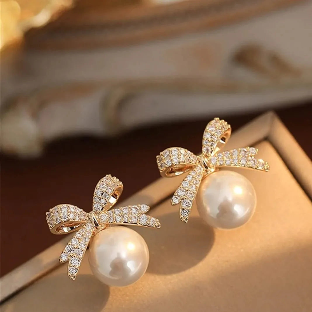 Pearl Bow Studs