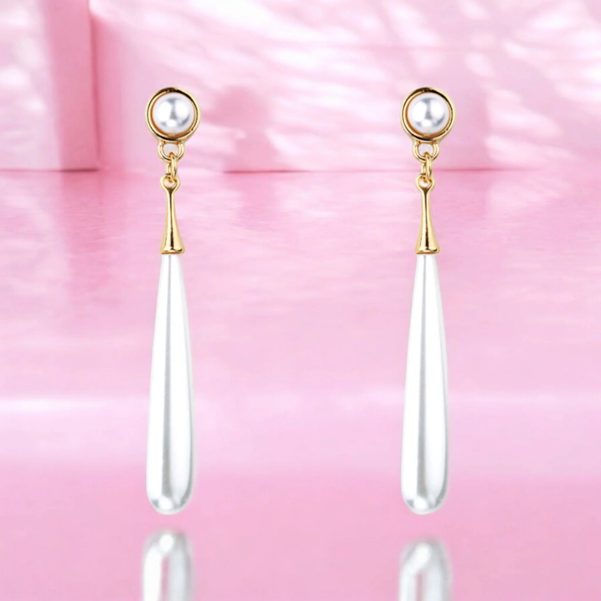 Retro Long Pearl Drop Earrings