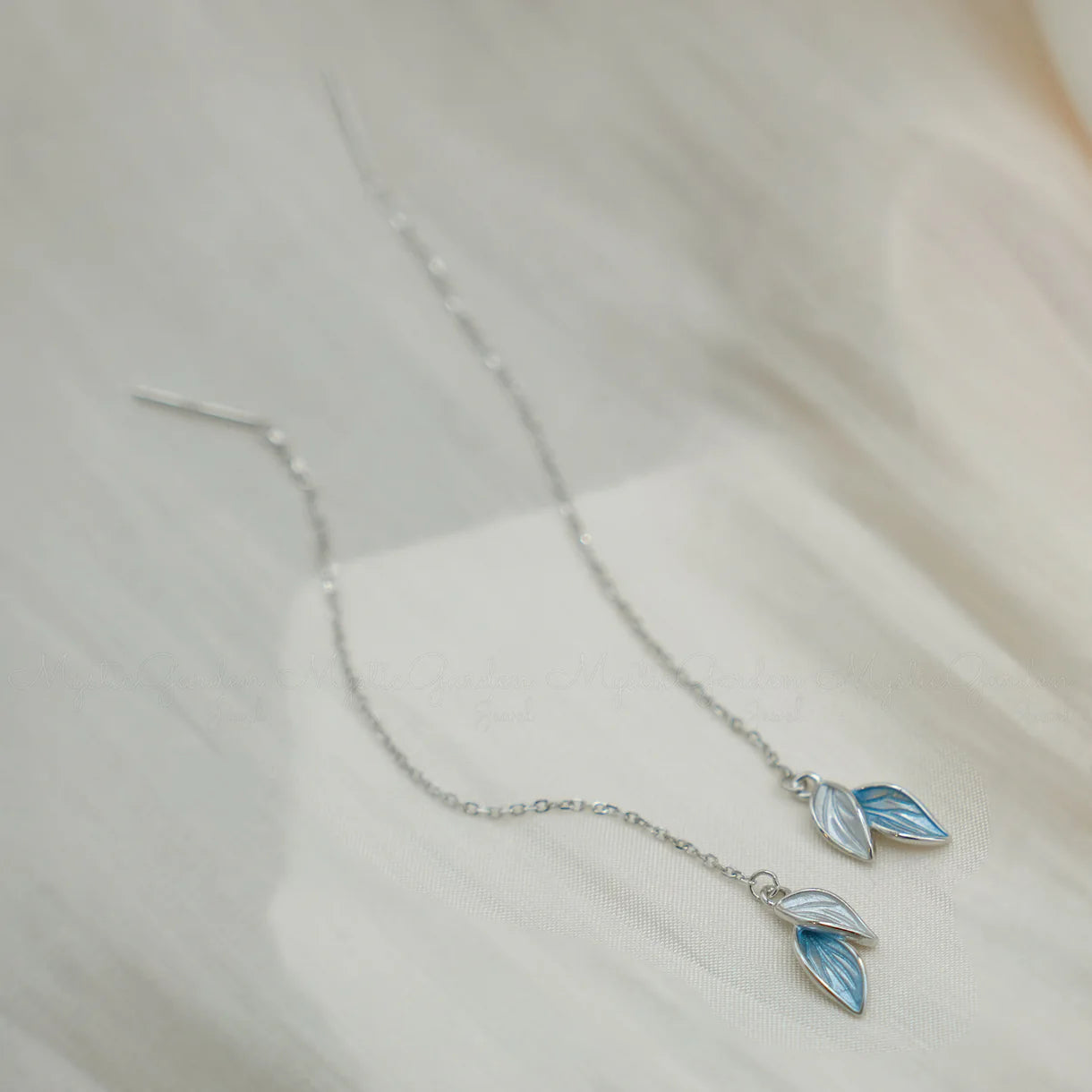 Leaf Tassel Two-Way Wear Earrings