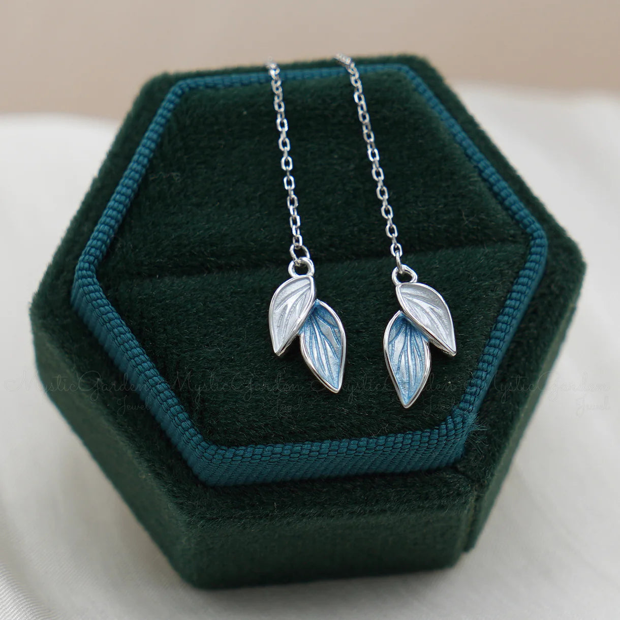 Leaf Tassel Two-Way Wear Earrings