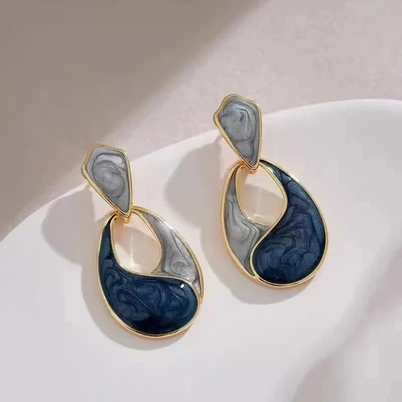 Enamel Waterdrop Earrings