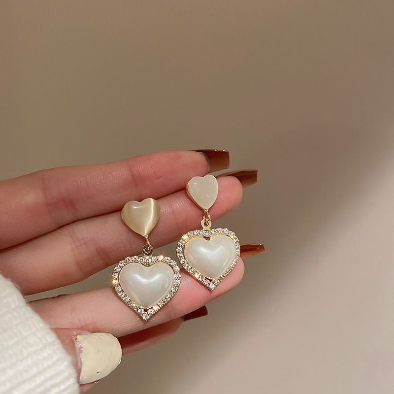 Love Heart Drop Earrings