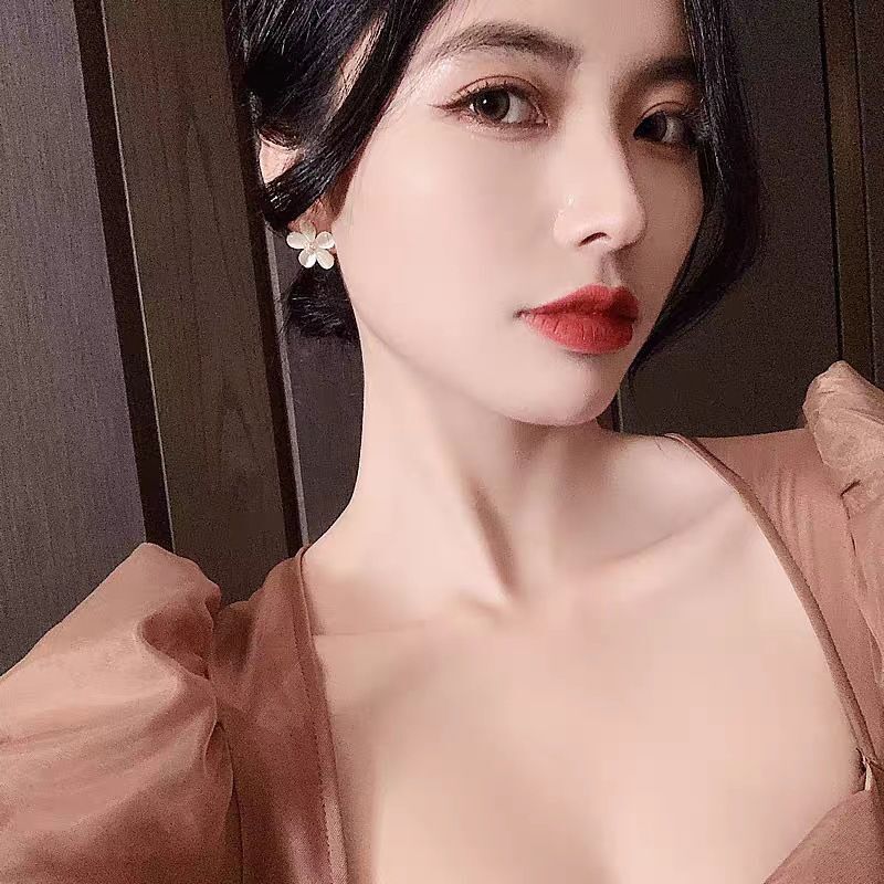 Cat Eye Opal Flower Stud Earrings