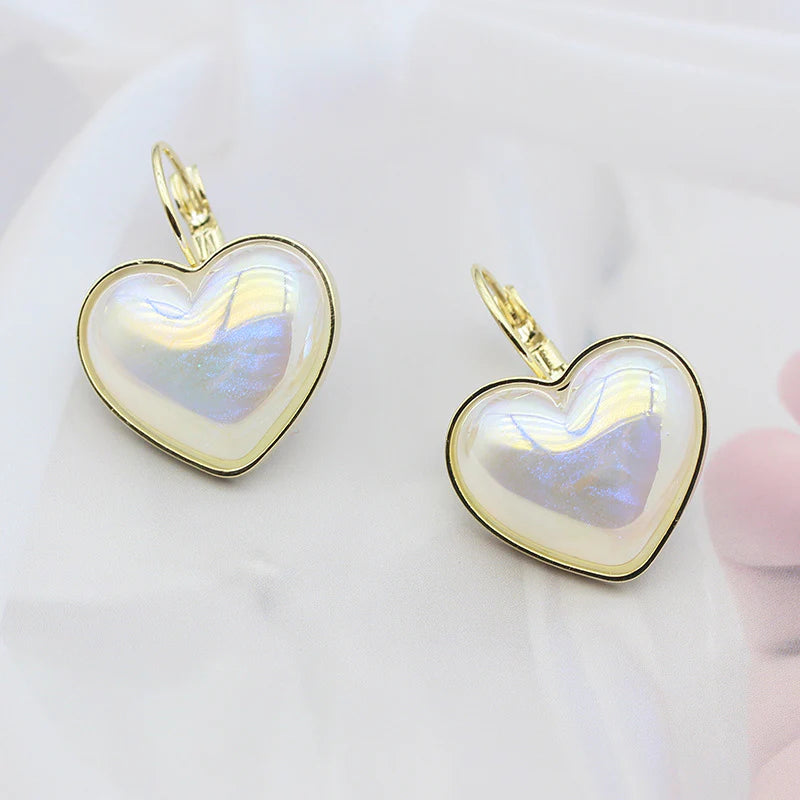 Heart Shaped Pearl Earrings