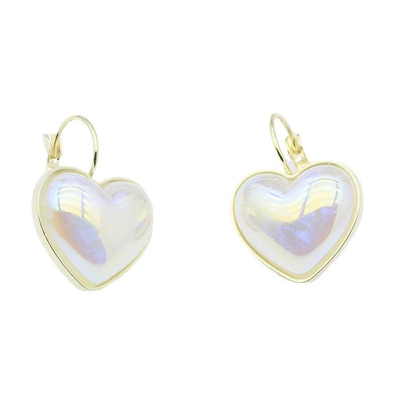 Heart Shaped Pearl Earrings