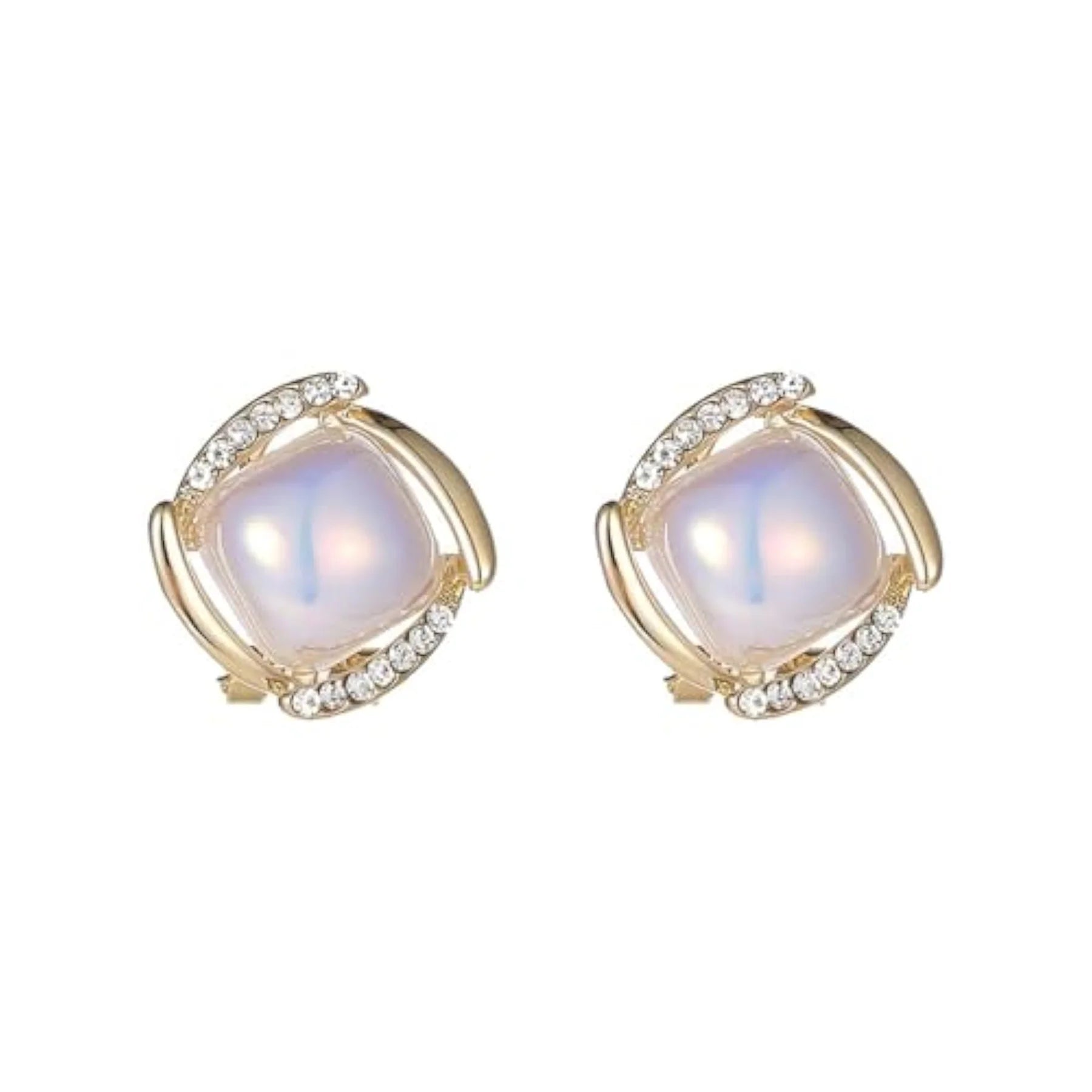 Pearl Diamond Stud Earrings