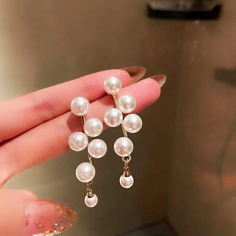 Faux Pearl Drop Earrings