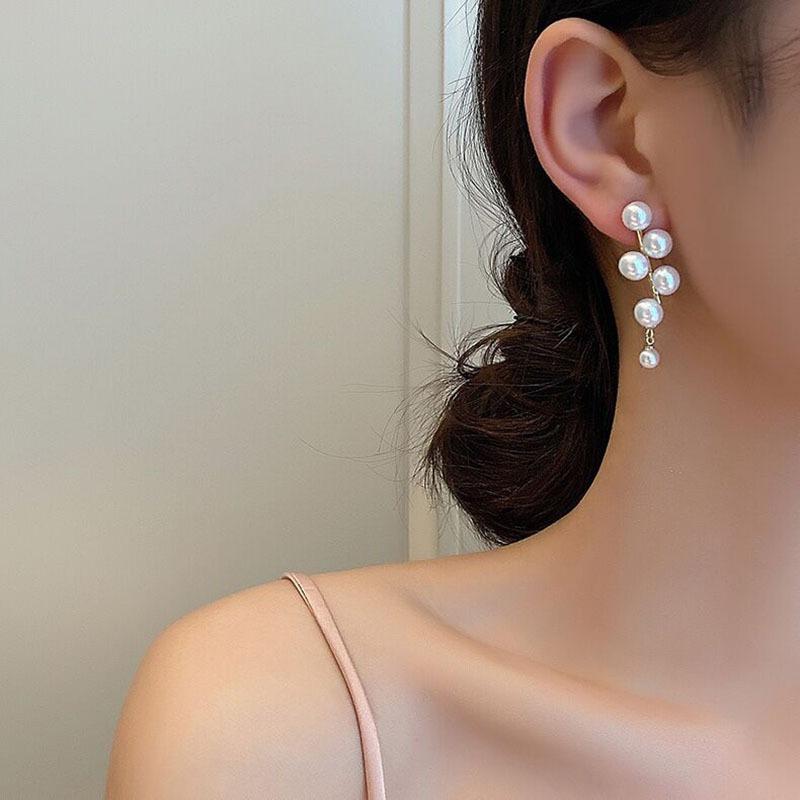 Faux Pearl Drop Earrings