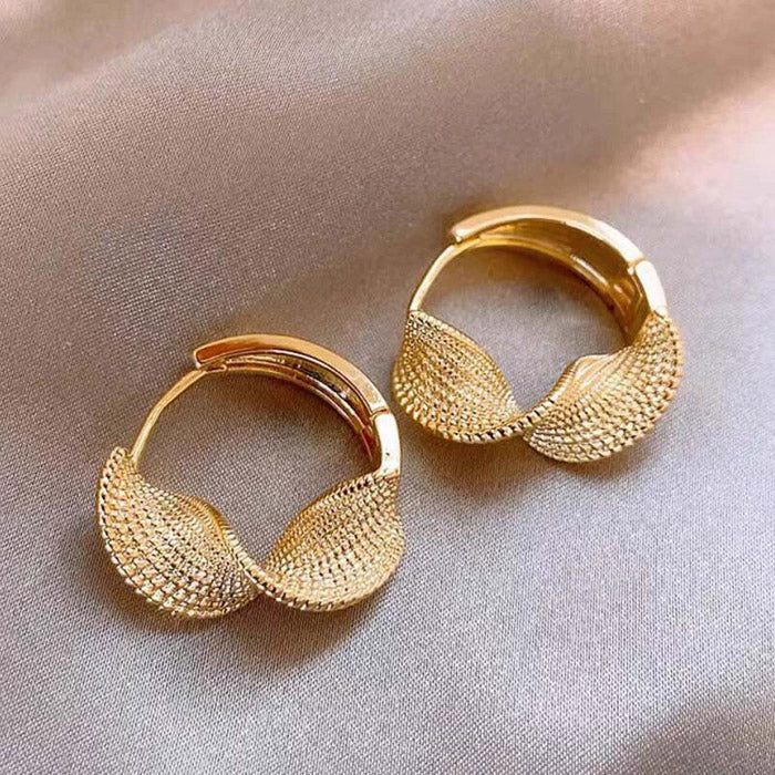 Textured Twisted Hoop Earrings