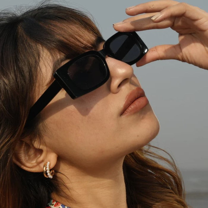 Elegant Dual Layer C Shape Pearl Hoop Earrings