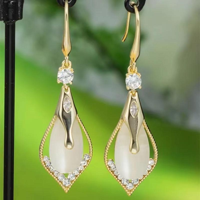 Versatile Opal Long Dangling Earrings