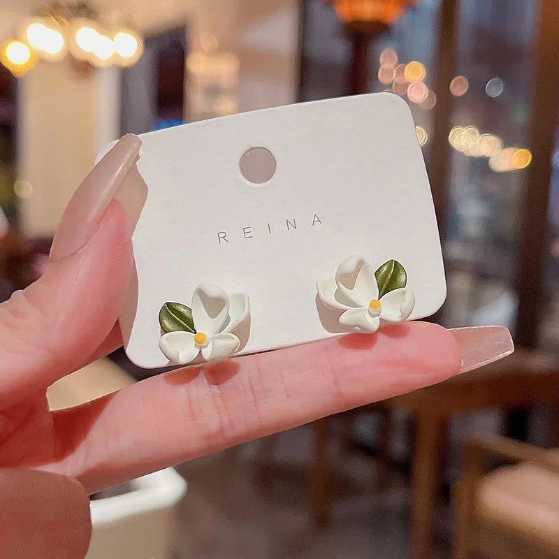 Cute Flower Shaped Stud Earrings