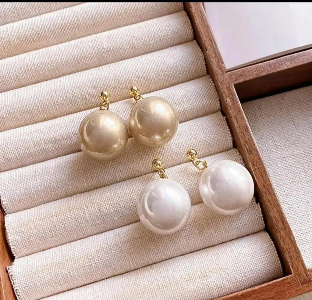 Large Size Pearl Drop Earrings