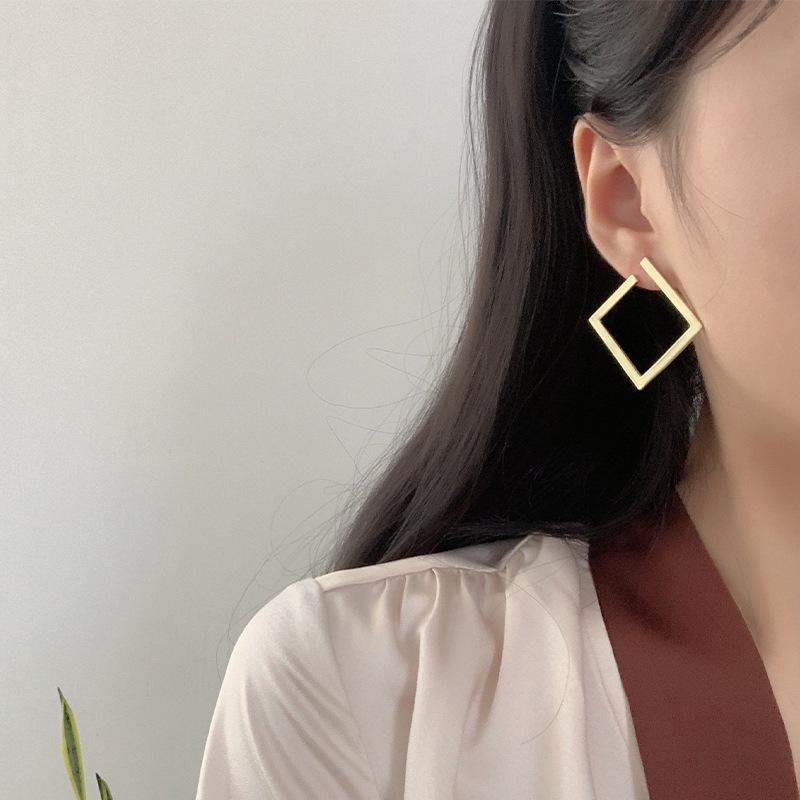 Geometric Hollow Square Earrings
