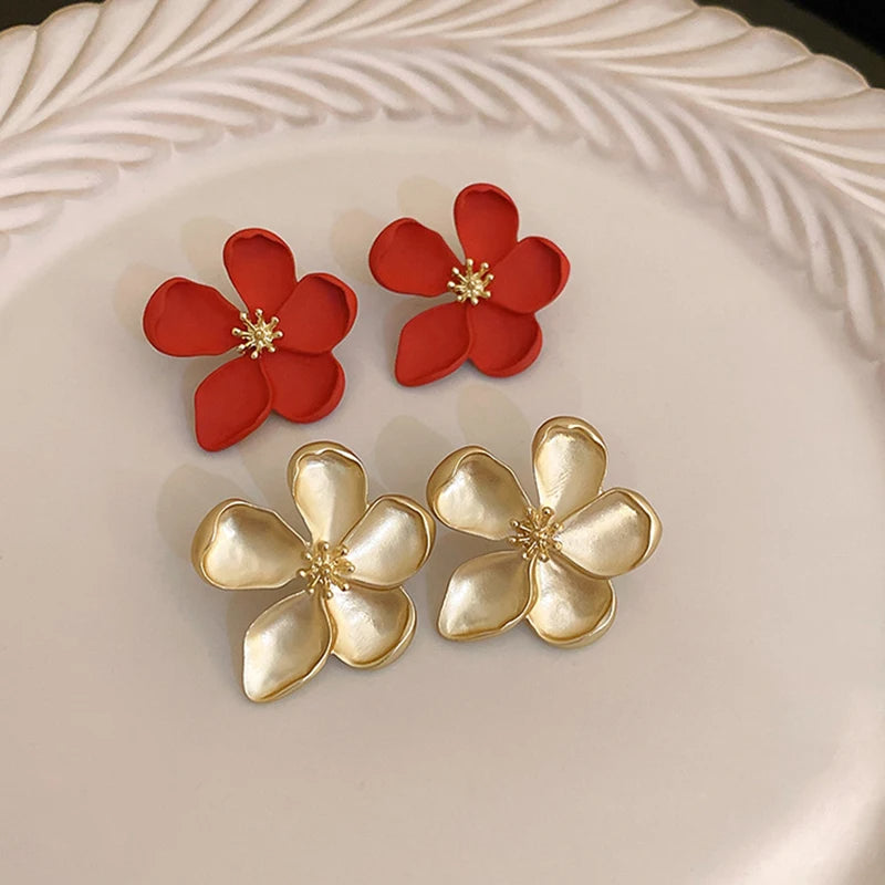 French Flower Stud Earrings