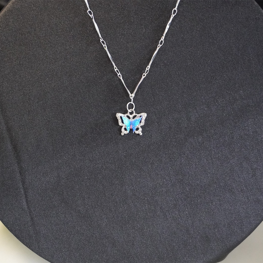 Blue Butterfly Necklace