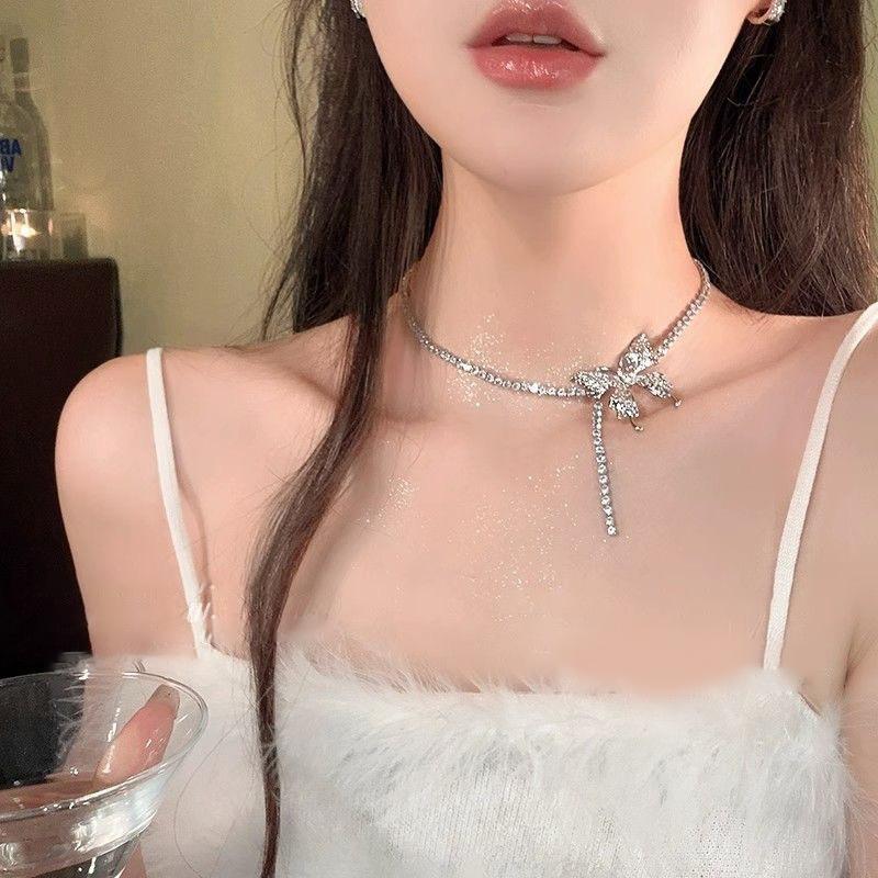 Butterfly Rhinestone Choker Necklace