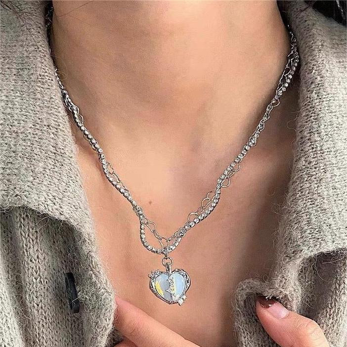 Frosted Heart Necklace