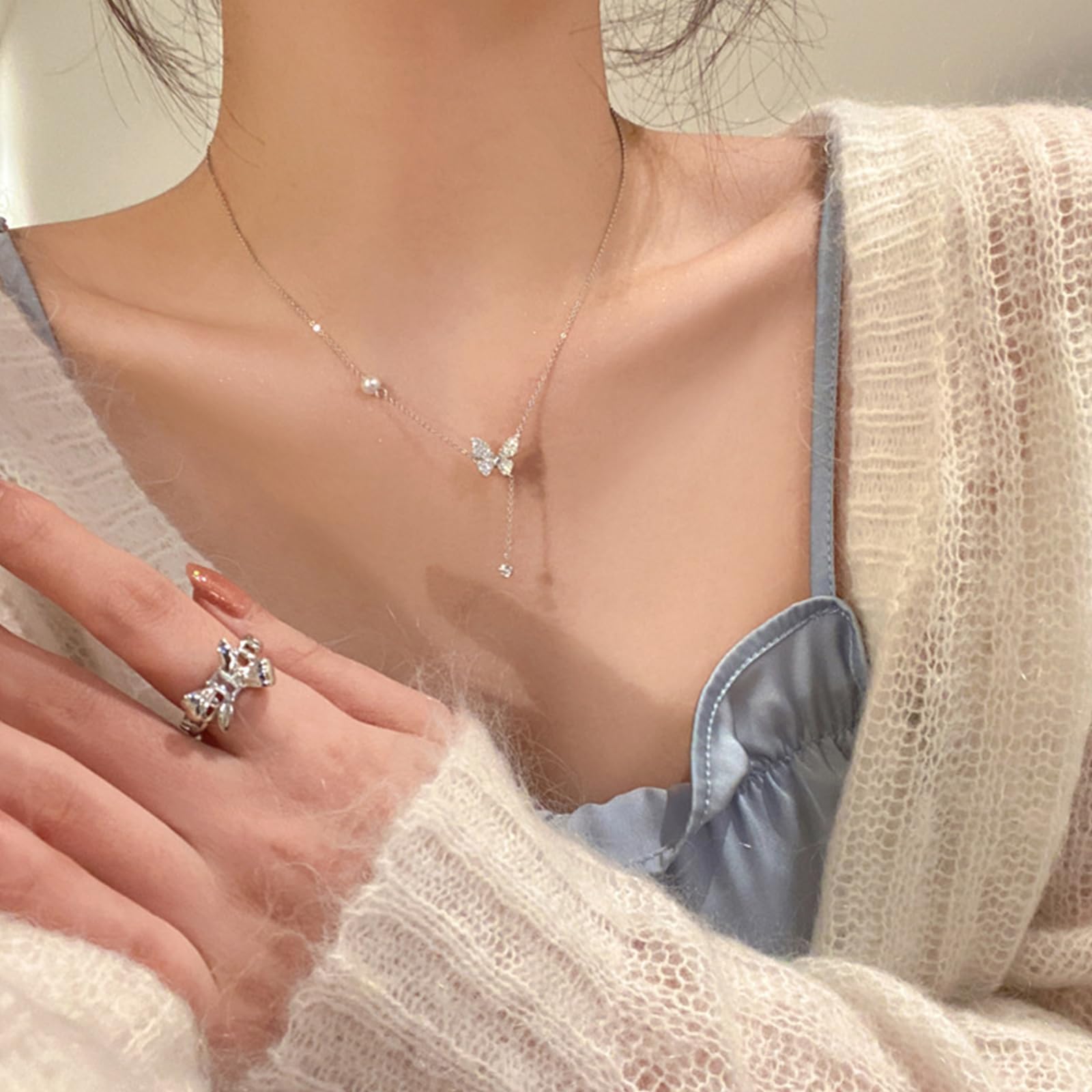 Minimal Butterfly Necklace