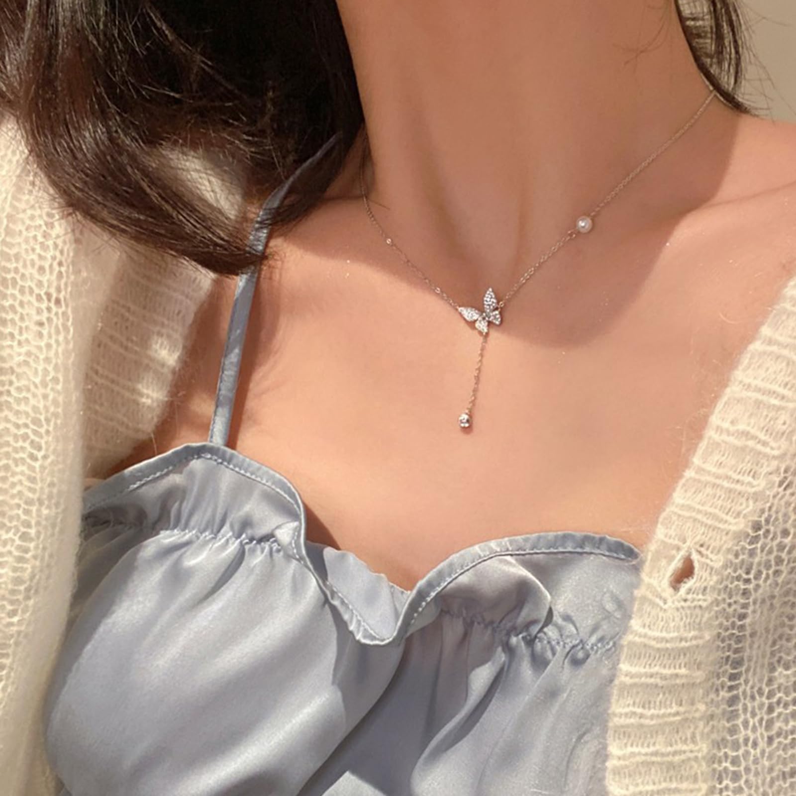 Minimal Butterfly Necklace