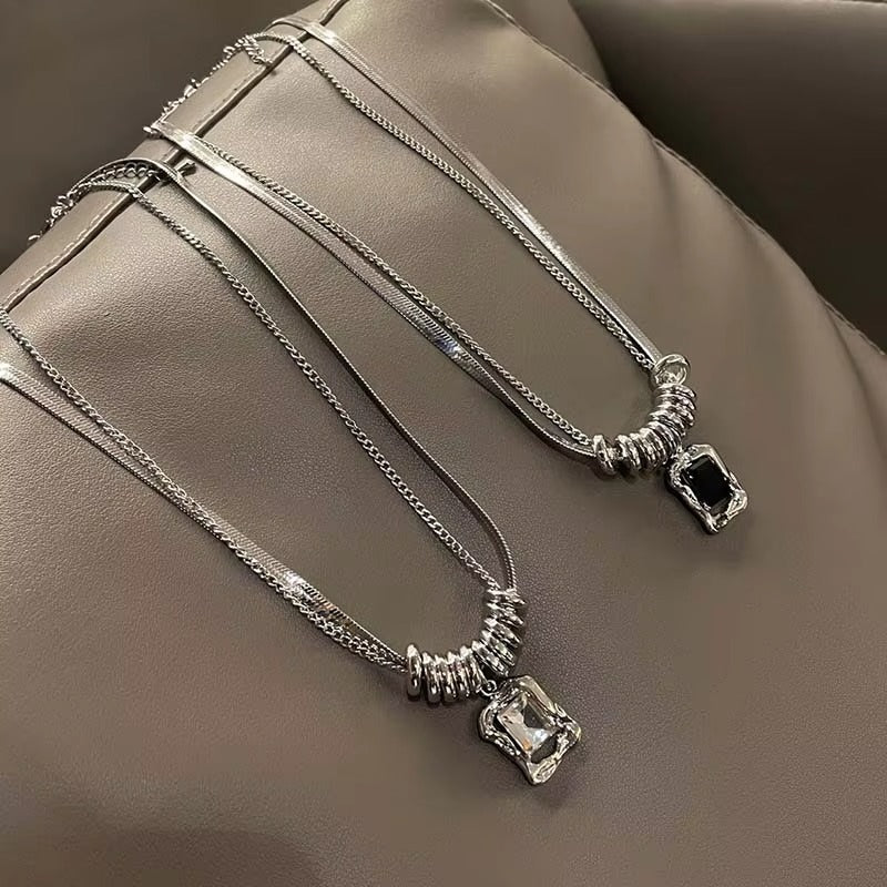 Hip-hop Style Double-layer Necklace