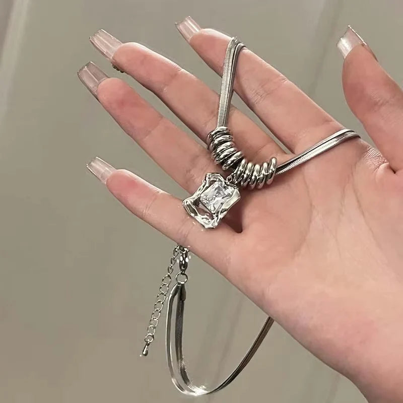 Hip-hop Style Double-layer Necklace