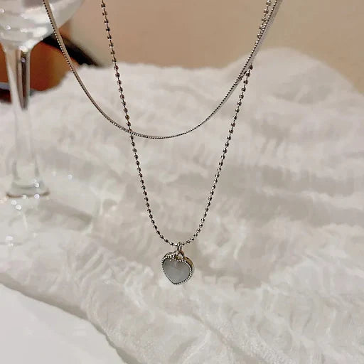 Heart Dual Chain Necklace