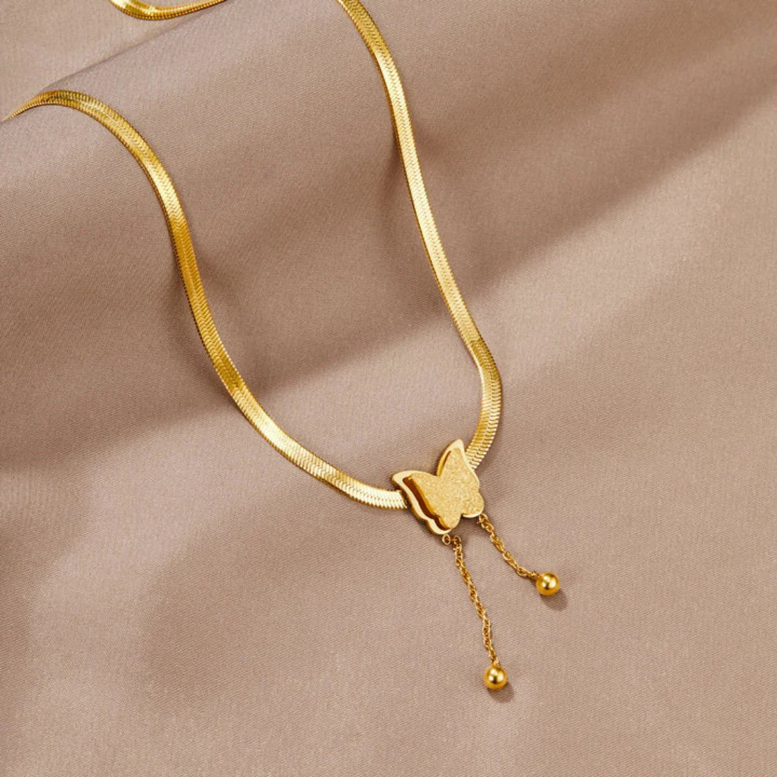Butterfly Snake Chain Necklace