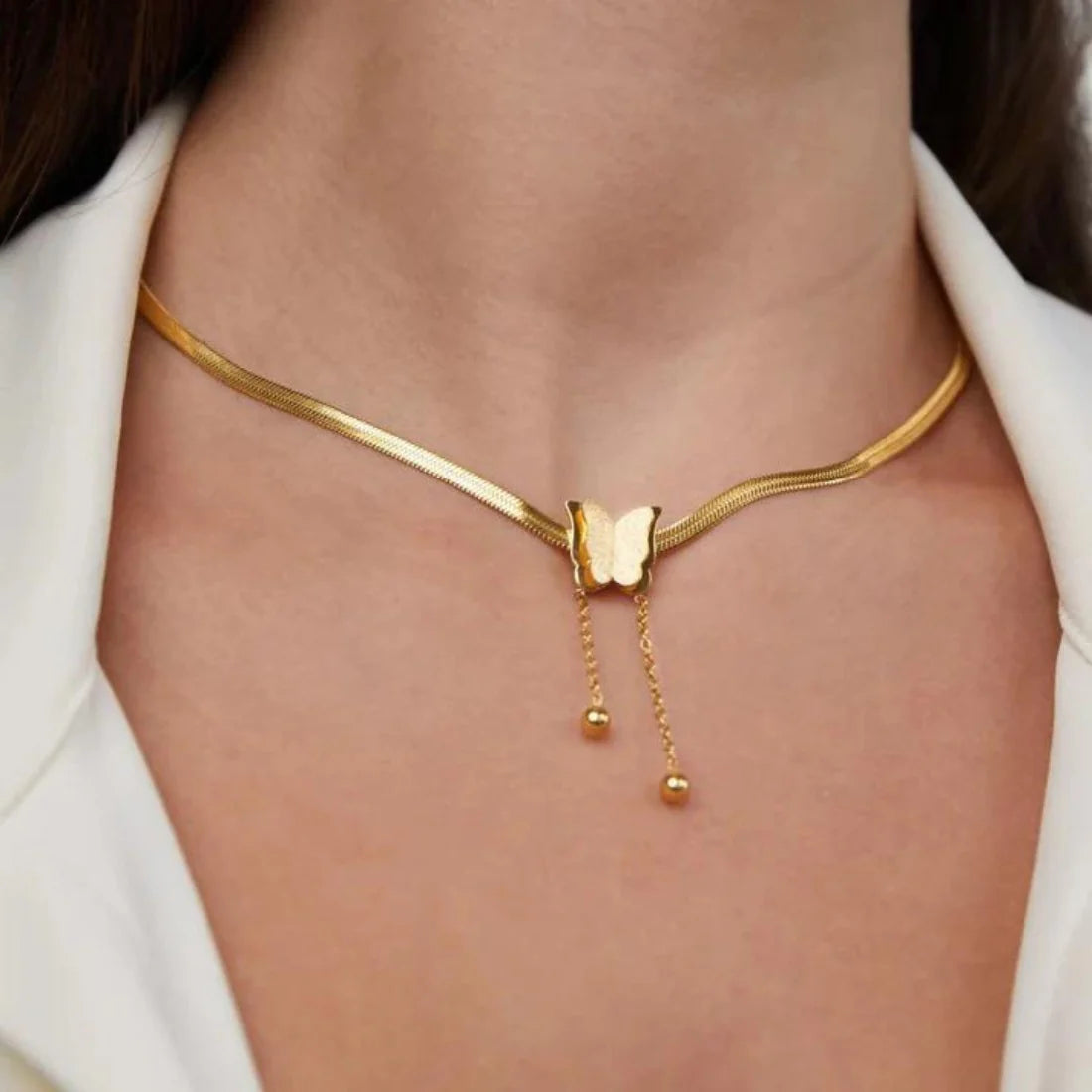 Butterfly Snake Chain Necklace