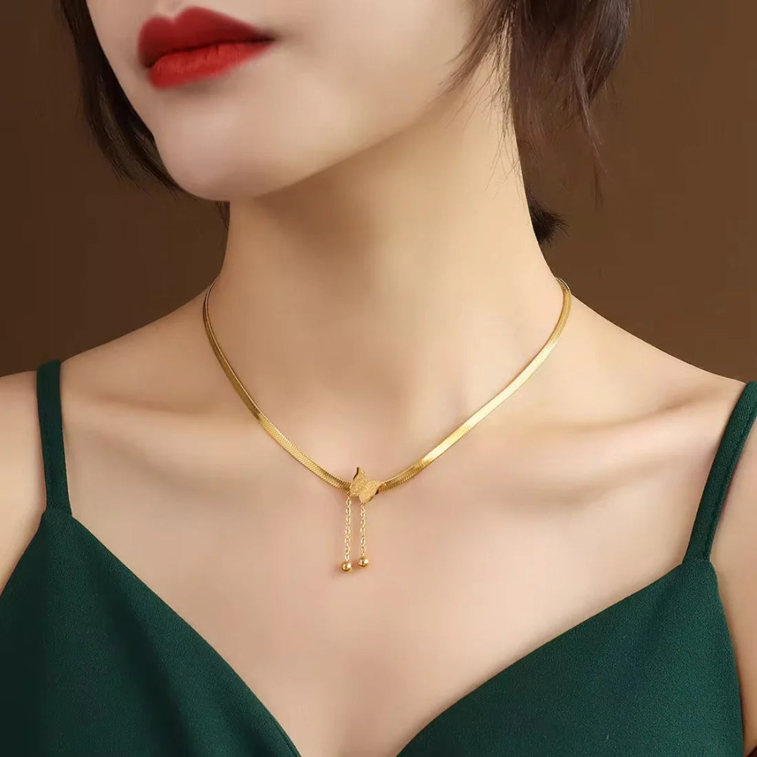 Butterfly Snake Chain Necklace
