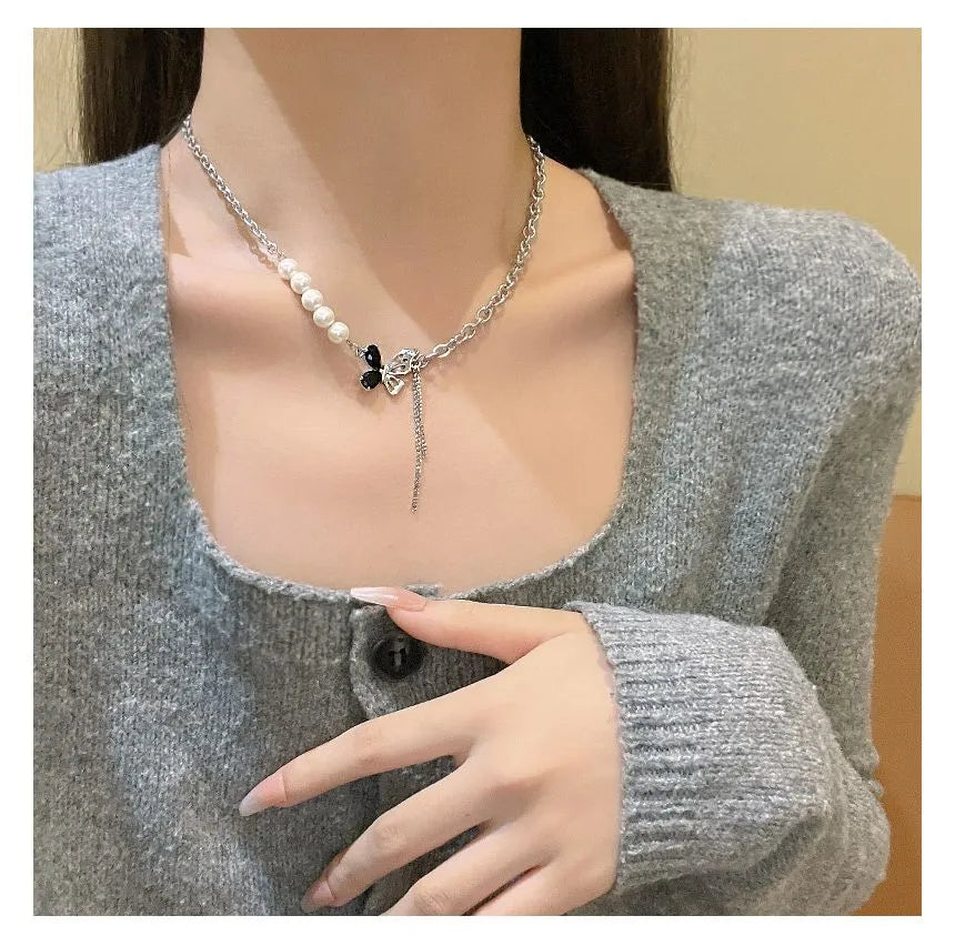Butterfly Pearl Necklace