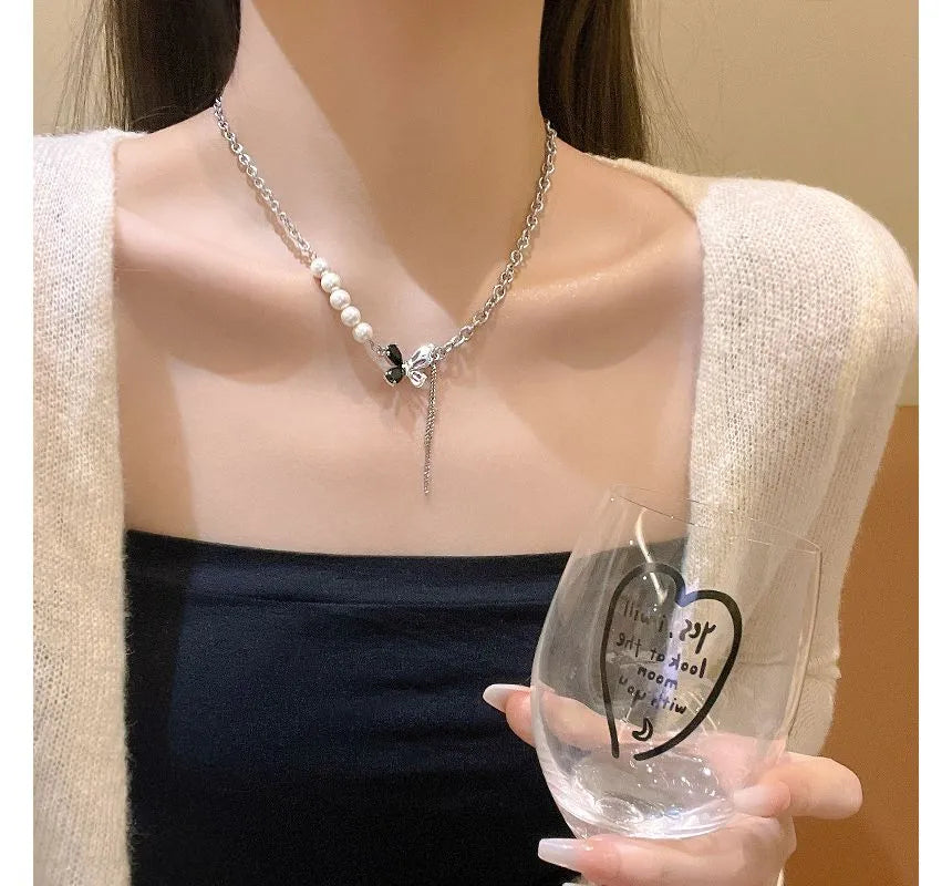 Butterfly Pearl Necklace