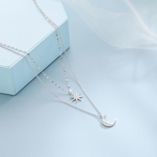 The Moon & Star Dual Chain Necklace