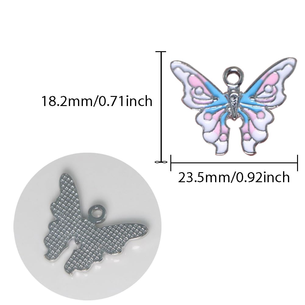 Enamel Butterfly Necklace