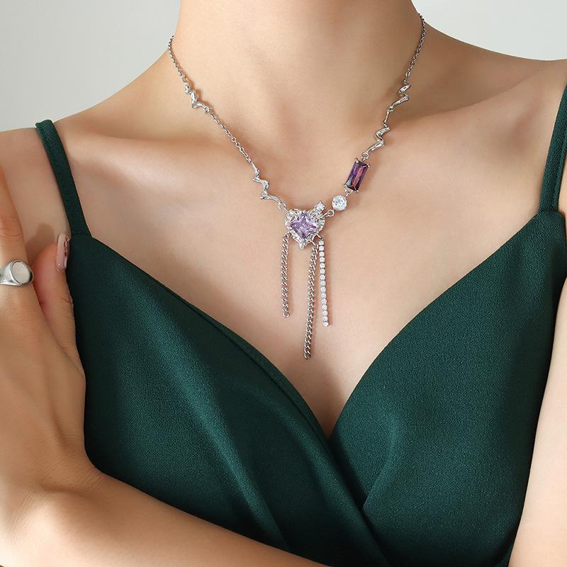 The Purple Love Tassel Necklace