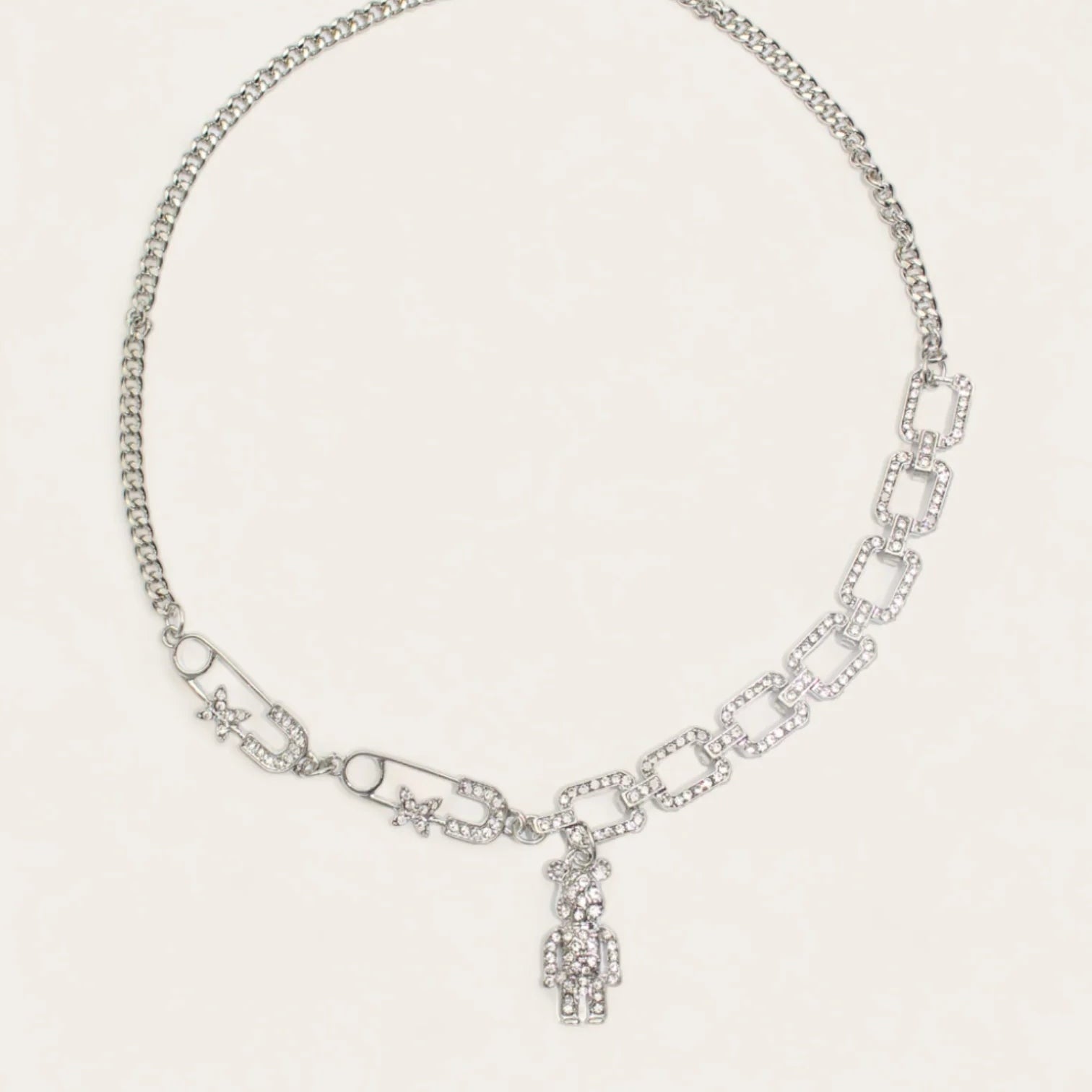 Stone Baer Drop Versatile Chain Necklace