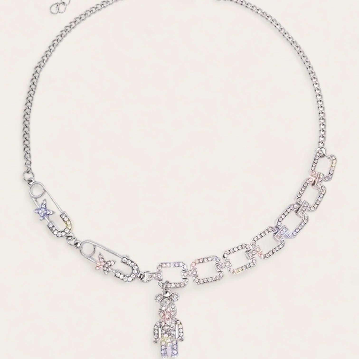 Stone Baer Drop Versatile Chain Necklace