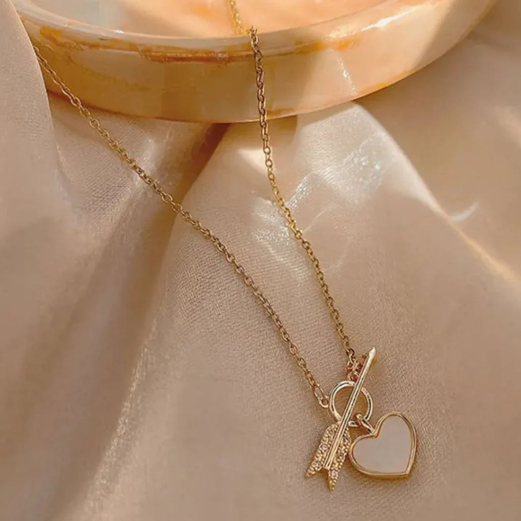 Arrow Through the Heart Necklace