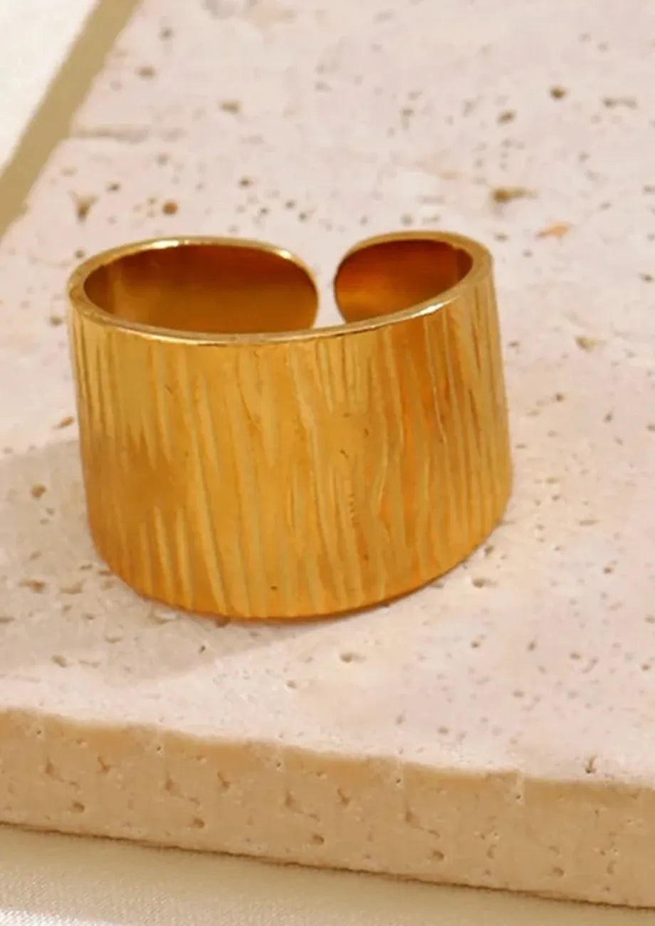 Textured Wide Band Ring