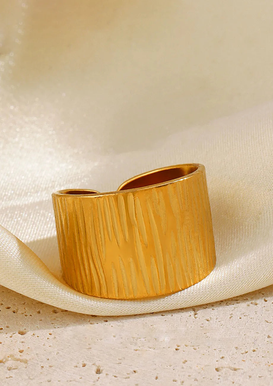 Textured Wide Band Ring