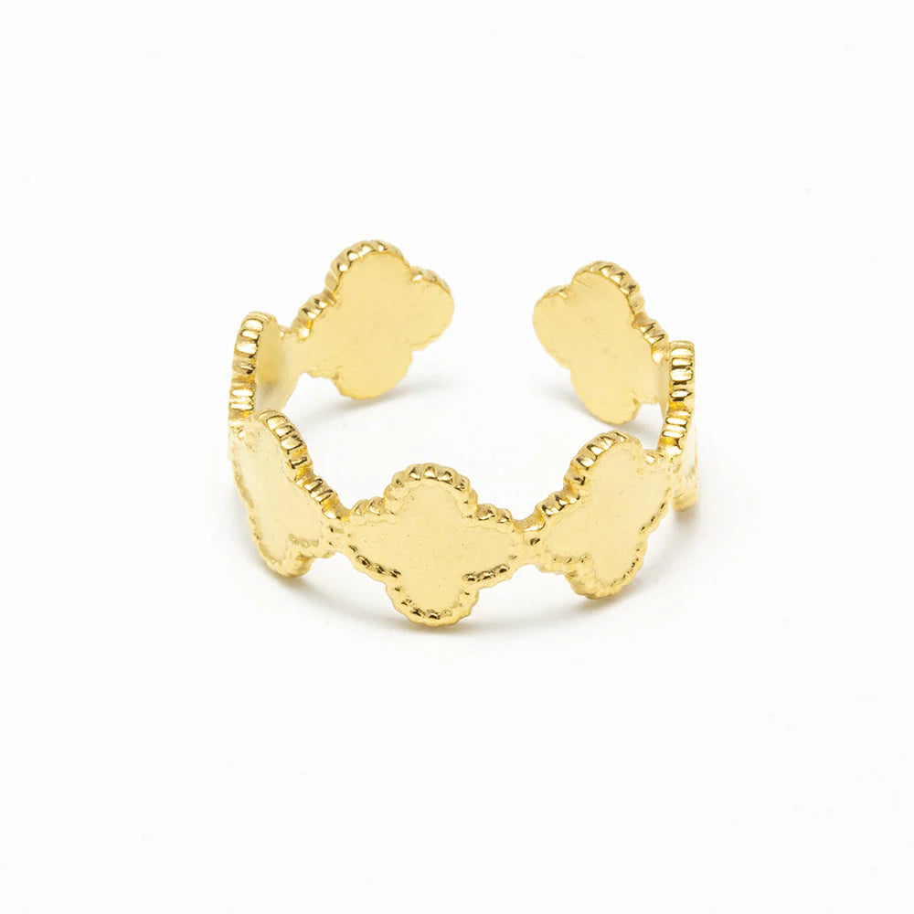 Lucky Four Leaf Clover Ring